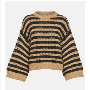 !!!SOLD!!!Brunello Cucinelli Striped wool, cashmere, and silk sweater XL